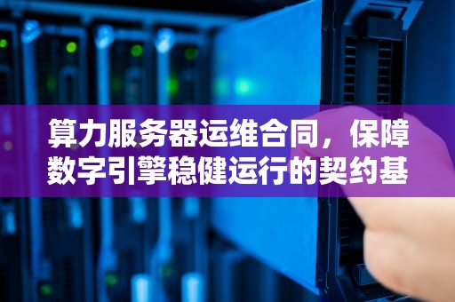 算力服务器运维合同，保障数字引擎稳健运行的契约基石
