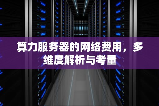算力服务器的网络费用，多维度解析与考量