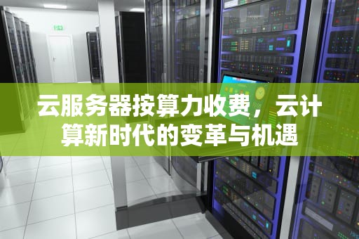 云服务器按算力收费，云计算新时代的变革与机遇