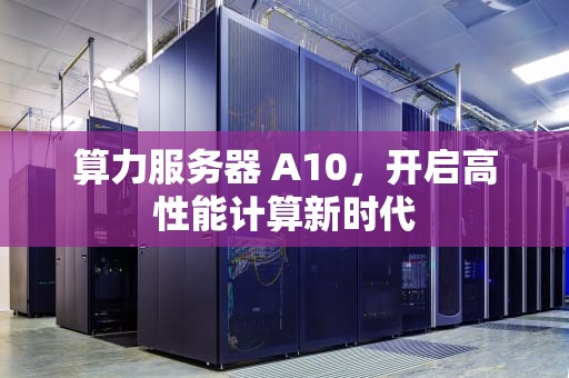 算力服务器 A10，开启高性能计算新时代