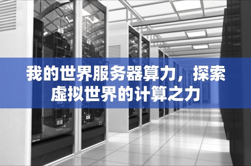 我的世界服务器算力，探索虚拟世界的计算之力