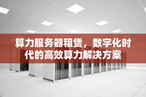 算力服务器租赁，数字化时代的高效算力解决方案