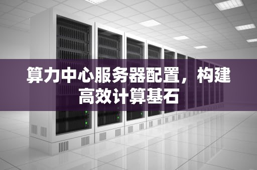 算力中心服务器配置，构建高效计算基石