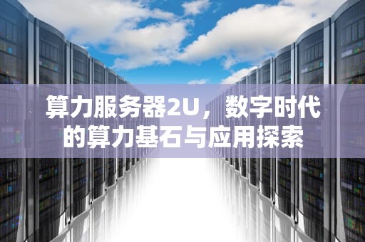 算力服务器2U，数字时代的算力基石与应用探索