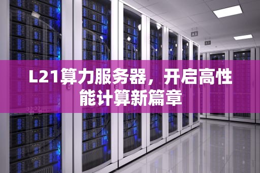 L21算力服务器，开启高性能计算新篇章