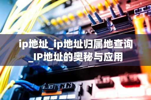 ip地址_ip地址归属地查询_IP地址的奥秘与应用