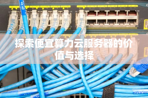 探索便宜算力云服务器的价值与选择