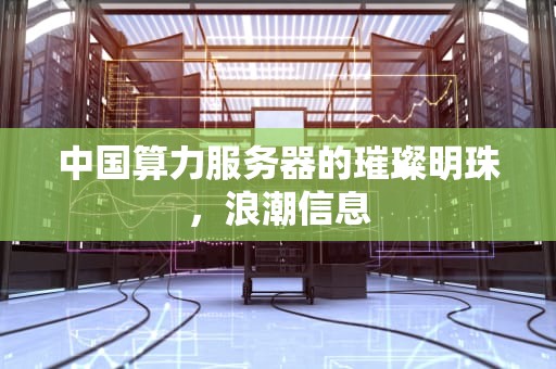 中国算力服务器的璀璨明珠，浪潮信息