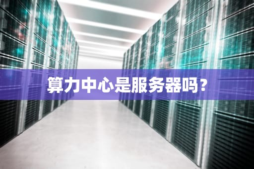 算力中心是服务器吗？