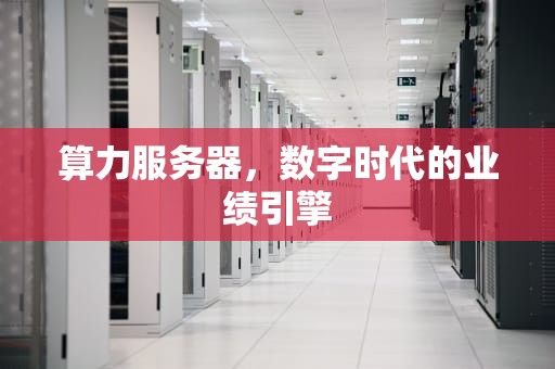 算力服务器，数字时代的业绩引擎