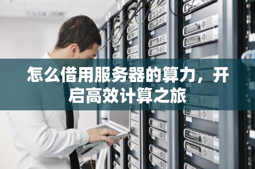 怎么借用服务器的算力，开启高效计算之旅