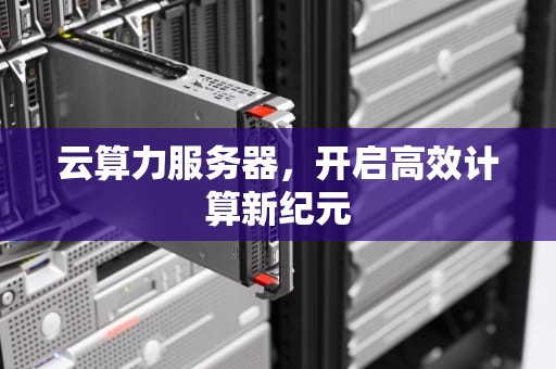 云算力服务器，开启高效计算新纪元