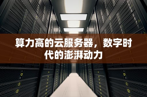 算力高的云服务器，数字时代的澎湃动力