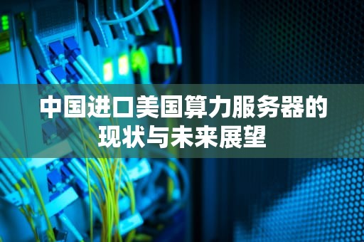 中国进口美国算力服务器的现状与未来展望