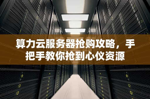 算力云服务器抢购攻略，手把手教你抢到心仪资源