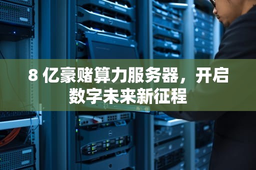 8 亿豪赌算力服务器，开启数字未来新征程