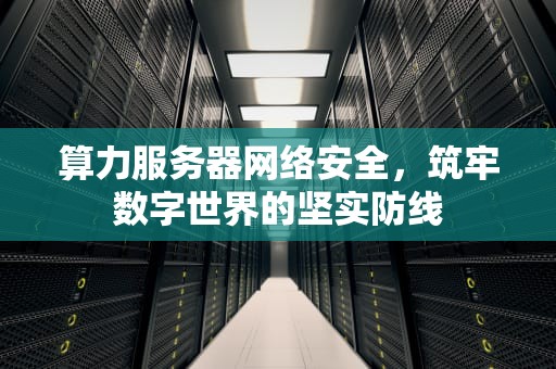 算力服务器网络安全，筑牢数字世界的坚实防线