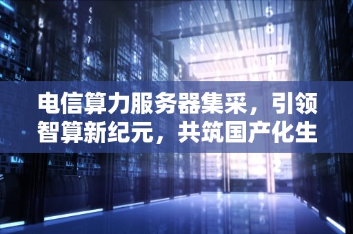 电信算力服务器集采，引领智算新纪元，共筑国产化生态