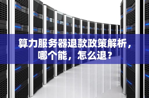 算力服务器退款政策解析，哪个能，怎么退？