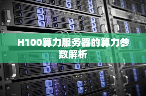 H100算力服务器的算力参数解析