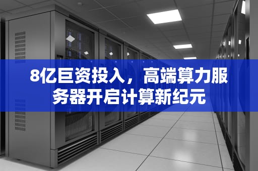 8亿巨资投入，高端算力服务器开启计算新纪元