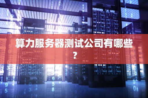 算力服务器测试公司有哪些？