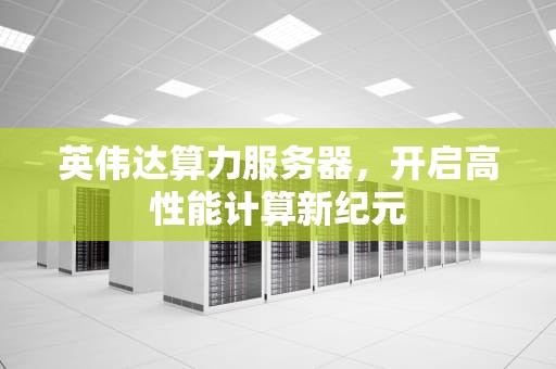 英伟达算力服务器，开启高性能计算新纪元