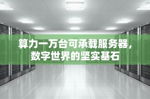 算力一万台可承载服务器，数字世界的坚实基石