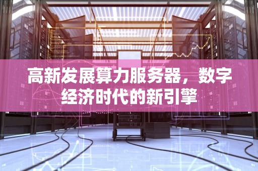 高新发展算力服务器，数字经济时代的新引擎