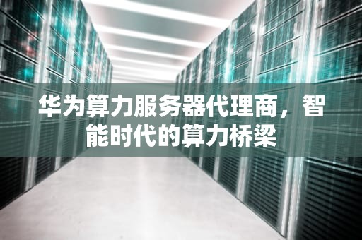 华为算力服务器代理商，智能时代的算力桥梁