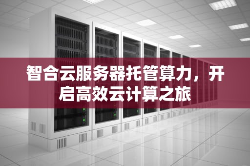 智合云服务器托管算力，开启高效云计算之旅