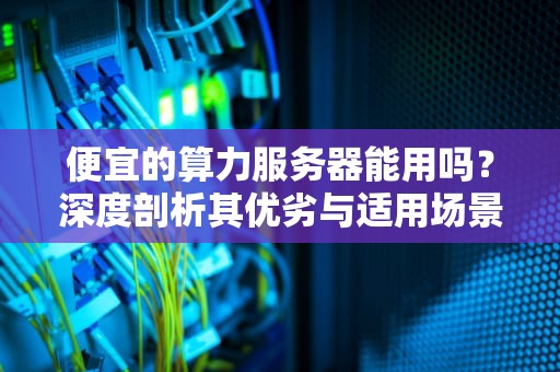 便宜的算力服务器能用吗？深度剖析其优劣与适用场景