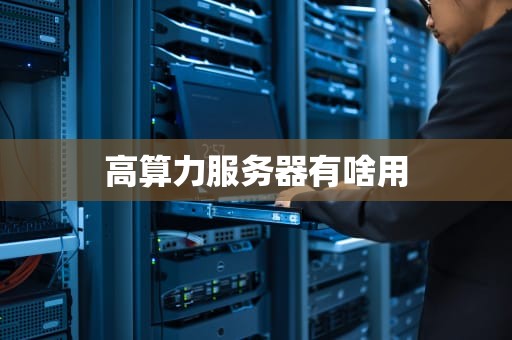 高算力服务器有啥用