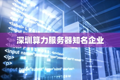 深圳算力服务器知名企业