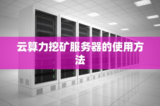 云算力挖矿服务器的使用方法