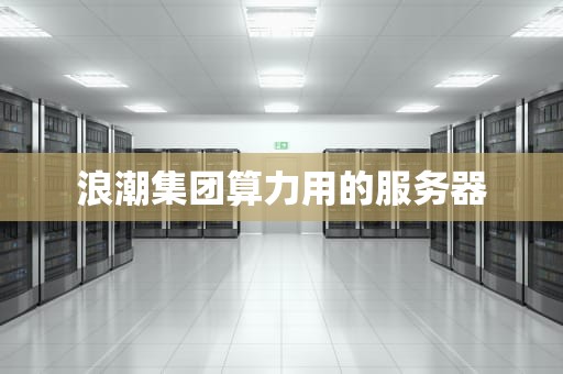 浪潮集团算力用的服务器