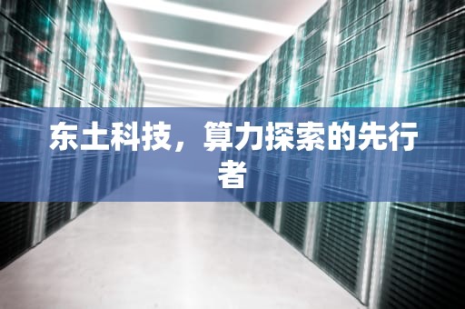 东土科技，算力探索的先行者