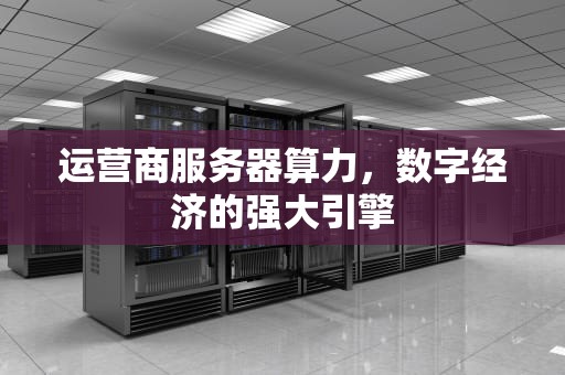 运营商服务器算力，数字经济的强大引擎