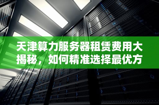 天津算力服务器租赁费用大揭秘，如何精准选择最优方案