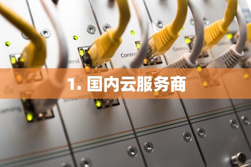 1. 国内云服务商