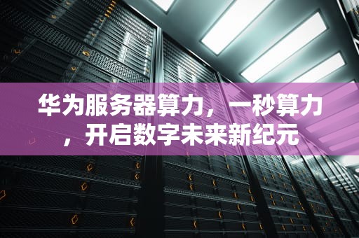 华为服务器算力，一秒算力，开启数字未来新纪元