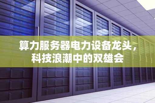 算力服务器电力设备龙头，科技浪潮中的双雄会