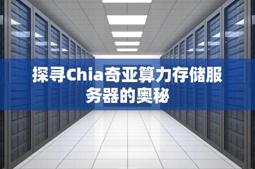 探寻Chia奇亚算力存储服务器的奥秘
