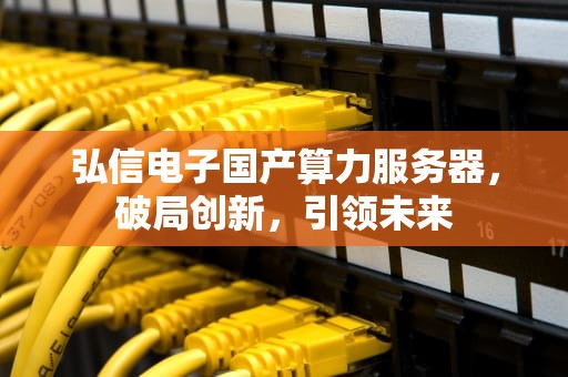 弘信电子国产算力服务器，破局创新，引领未来
