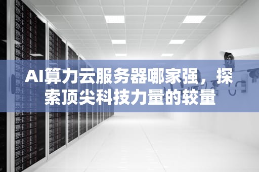 AI算力云服务器哪家强，探索顶尖科技力量的较量