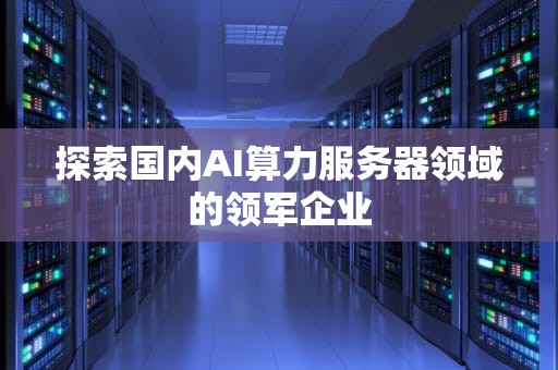 探索国内AI算力服务器领域的领军企业