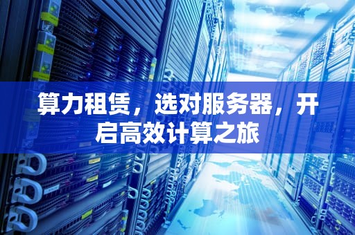 算力租赁，选对服务器，开启高效计算之旅
