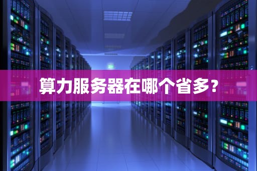 算力服务器在哪个省多？