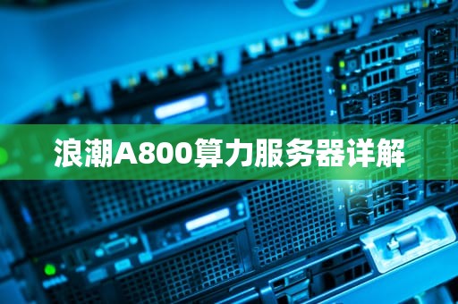 浪潮A800算力服务器详解