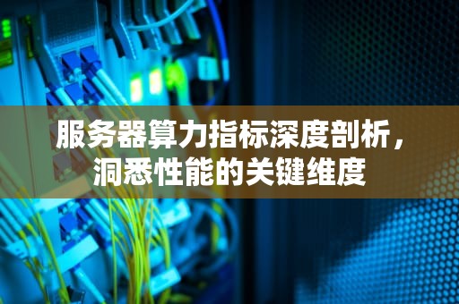 服务器算力指标深度剖析，洞悉性能的关键维度
